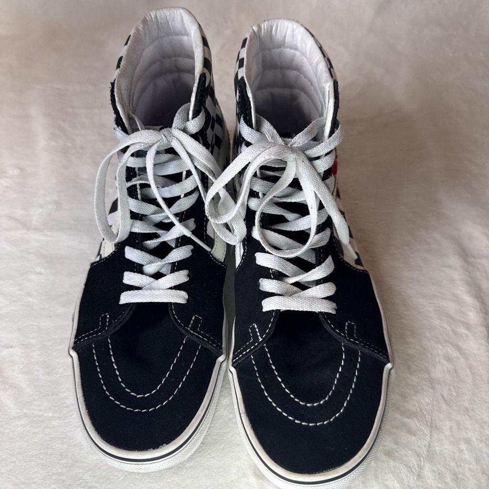 Vans Sk8-Hi Shoes Mens Size 9 Womens 10.5 David Bowie Checkerboard 2019 - Picture 4 of 12